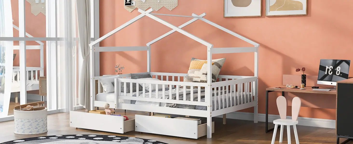 House Bed With 2 Drawers by HouseOfZazla