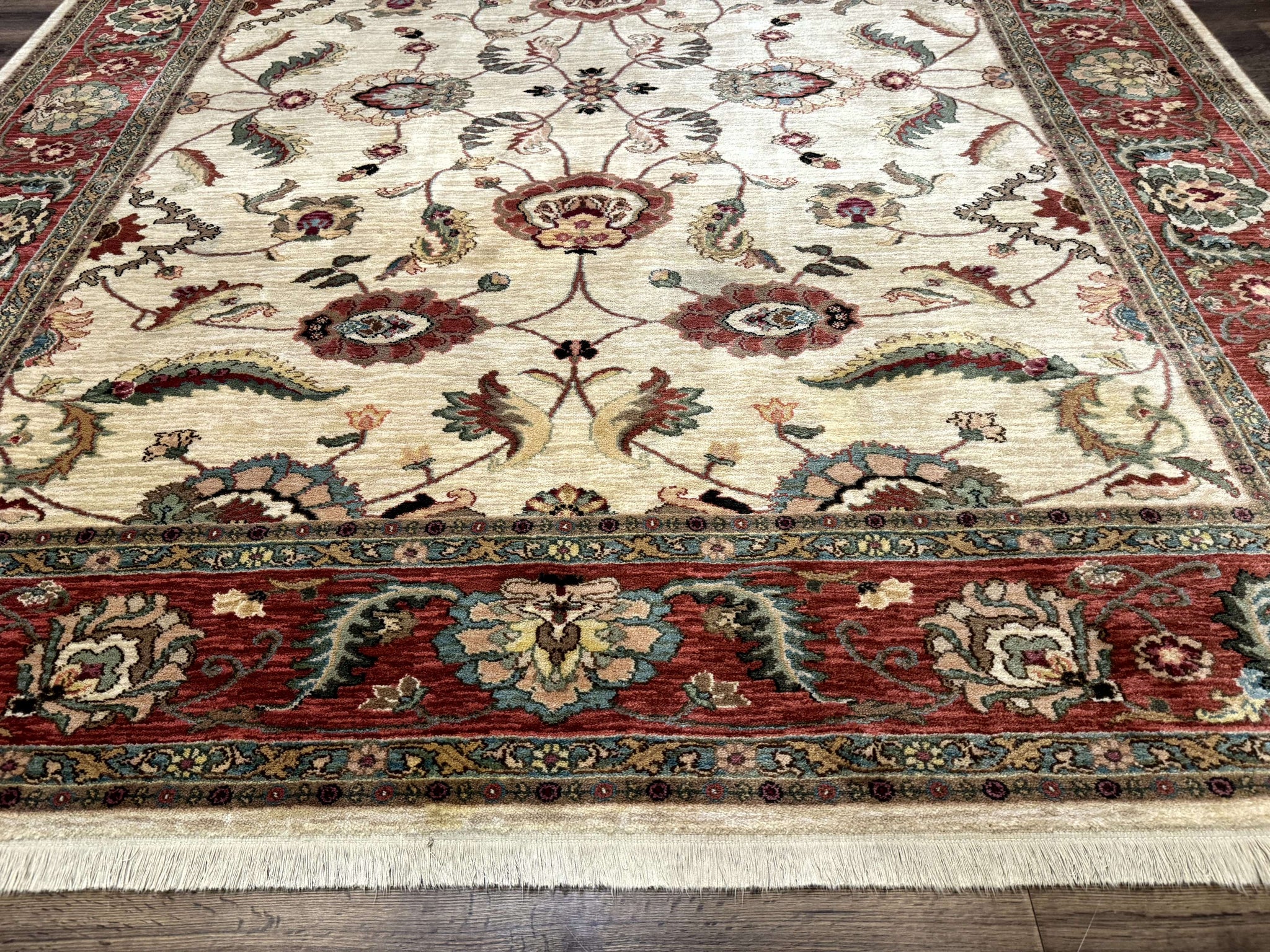 Karastan Rug 8.8 x 10, Ashara Agra Ivory #549, Wool, Vintage by Jewel Rugs