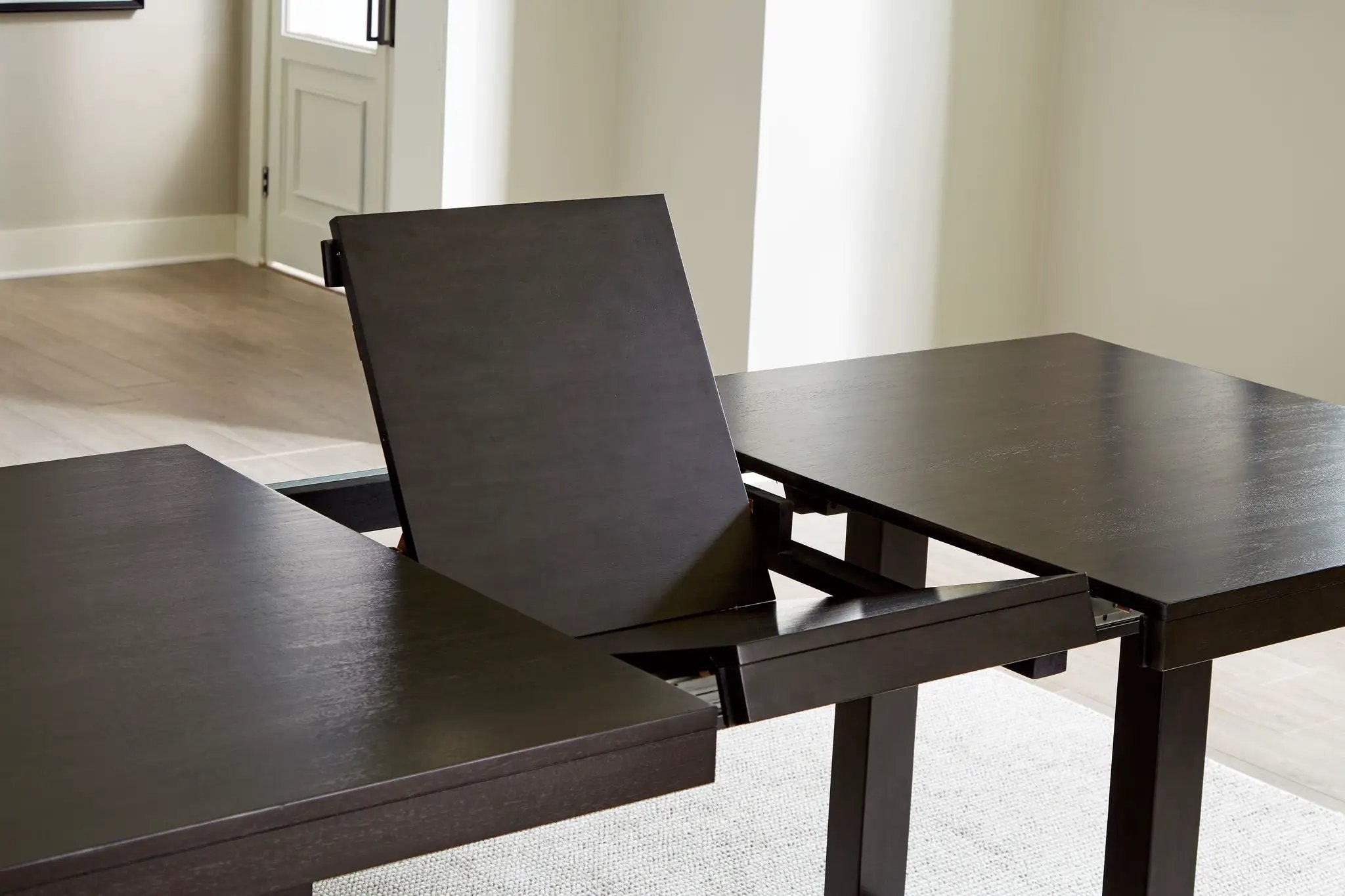 Neymorton - Rectangular Dining Room Butterfly Extension Table - Dark Grayish Brown by Unique Piece Furniture