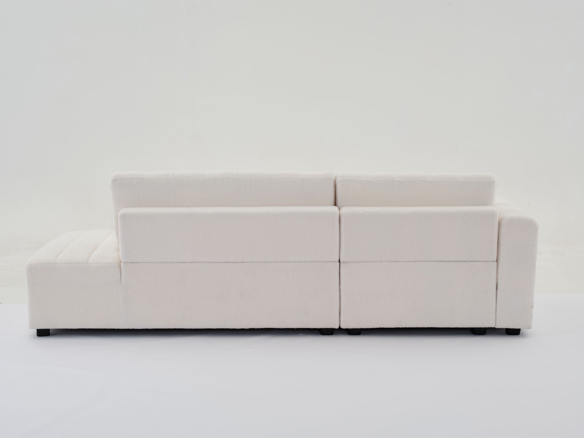 Jessica - Lamb Wool Sectional Sofa With Chaise, Versatile Configuration by HouseOfZazla