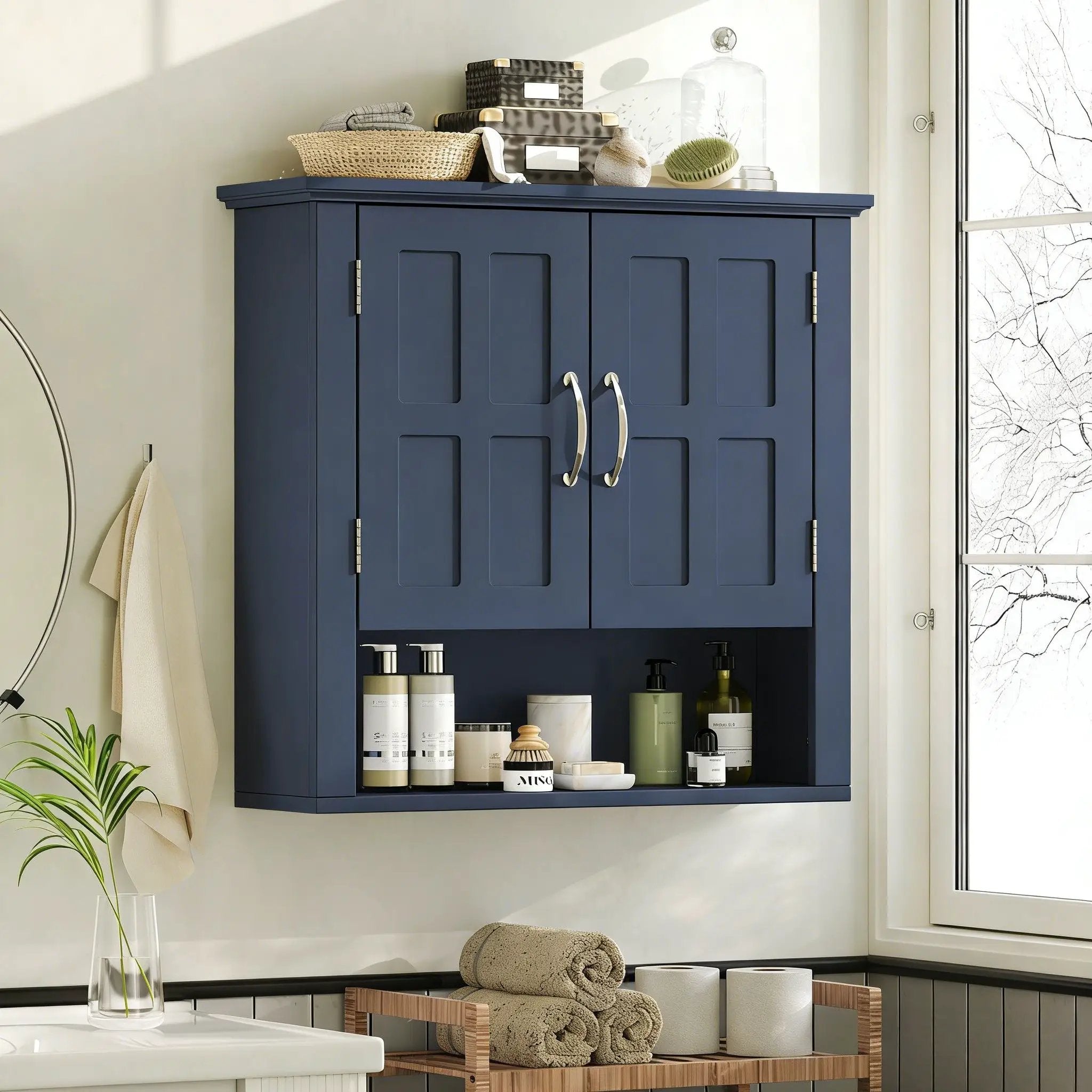 Multi Functional Wall Mounted Cabinet With Adjustable Shelves For Bathroom by HouseOfZazla