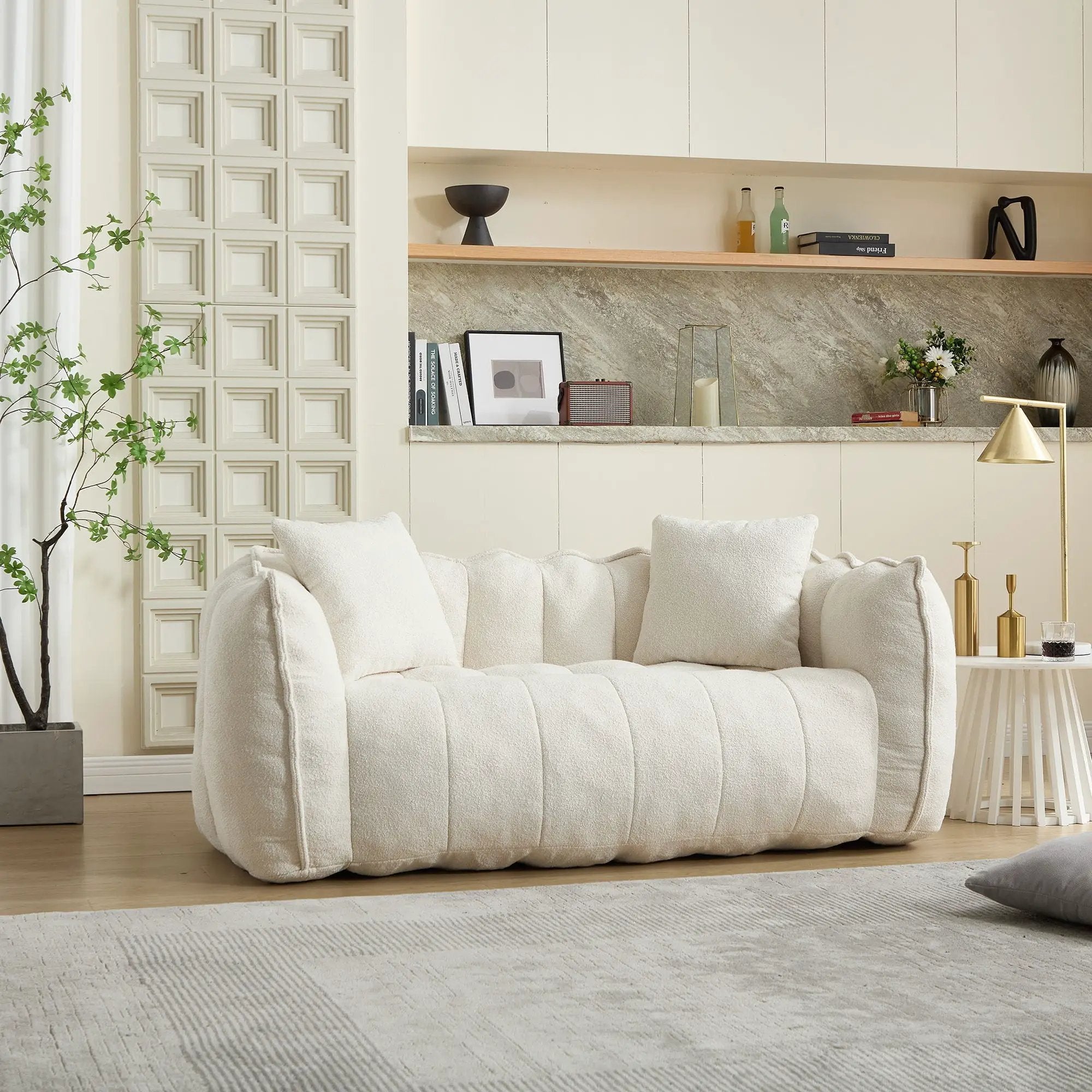 Cozy Beanbag Chair With High Resilience Foam Core For 2 by HouseOfZazla