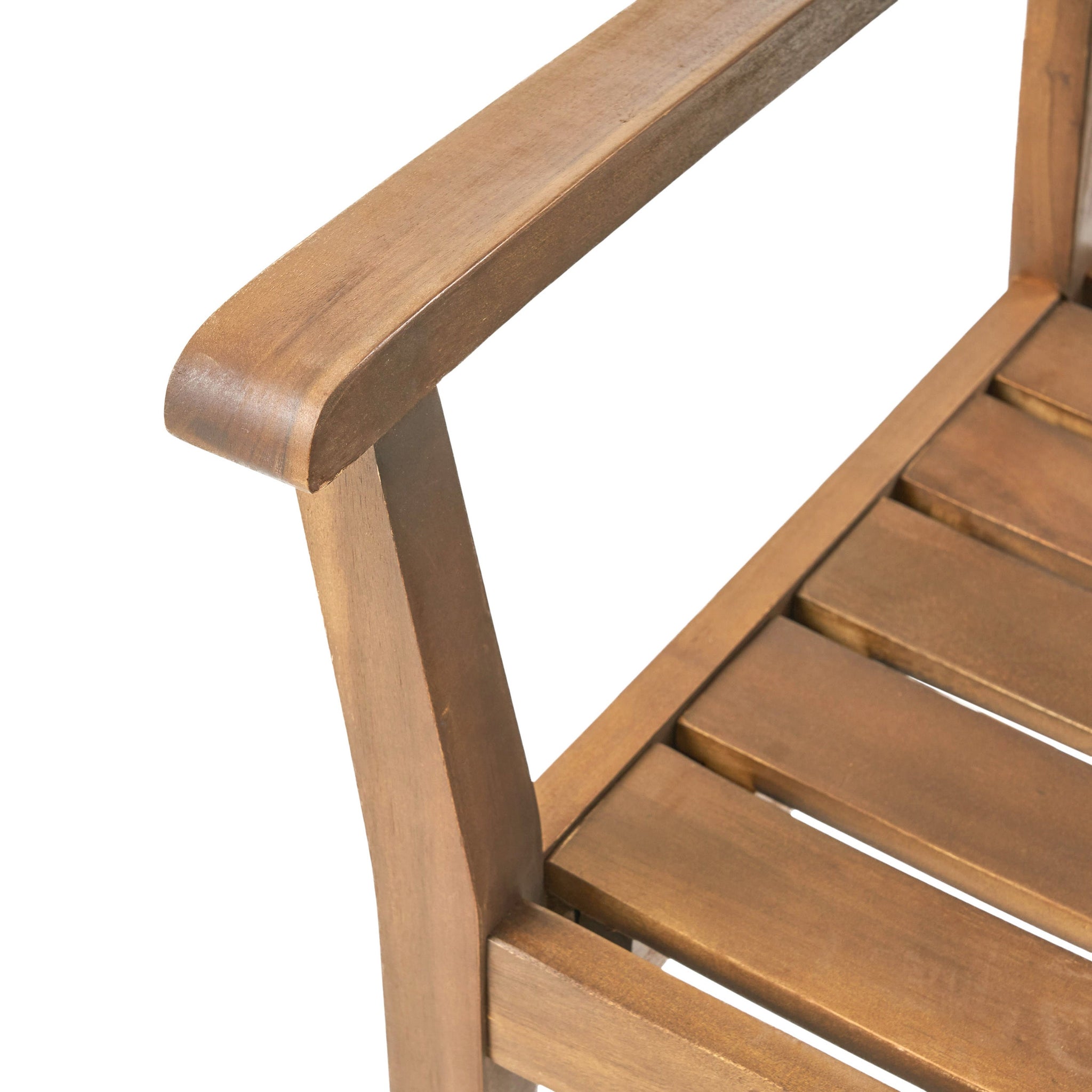 Stamford Dining Chairs Set of 2, Acacia Wood Patio Armchair by HouseOfZazla