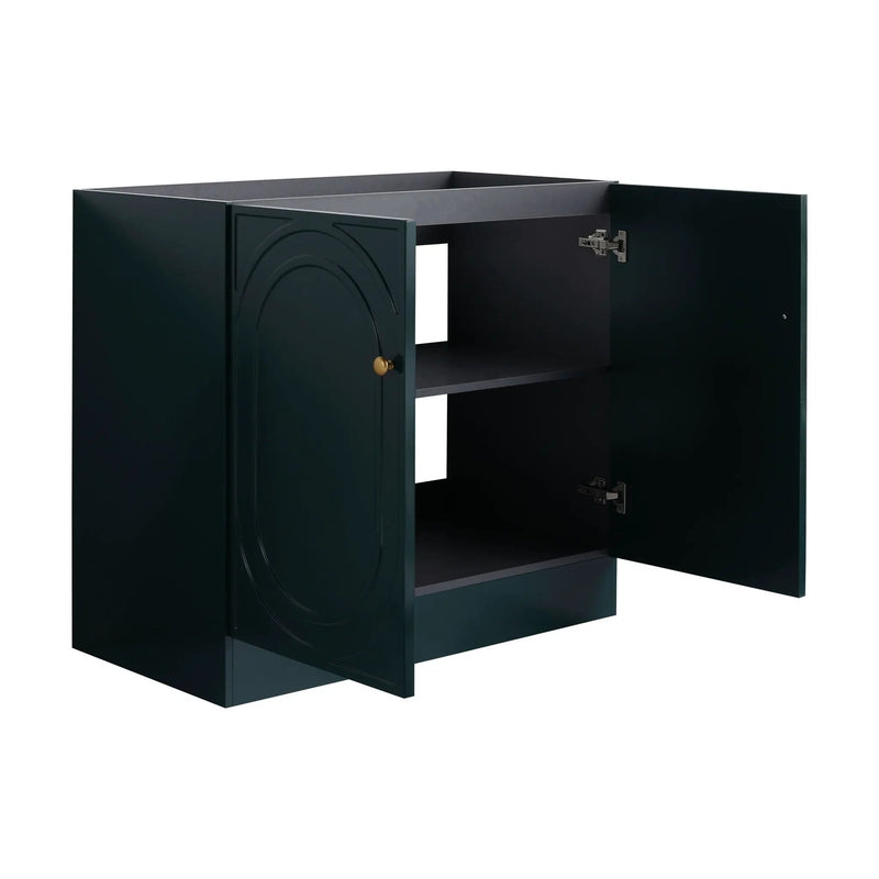 Modern Freestanding Bathroom Vanity With Soft Close Cabinet Doors by HouseOfZazla