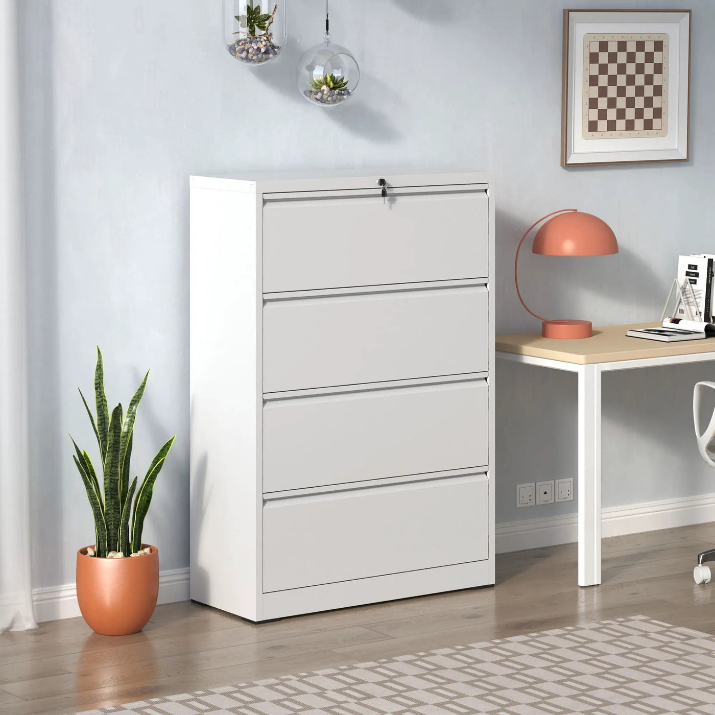 Premium Drawer Metal Lateral File Cabinet With Lock by HouseOfZazla