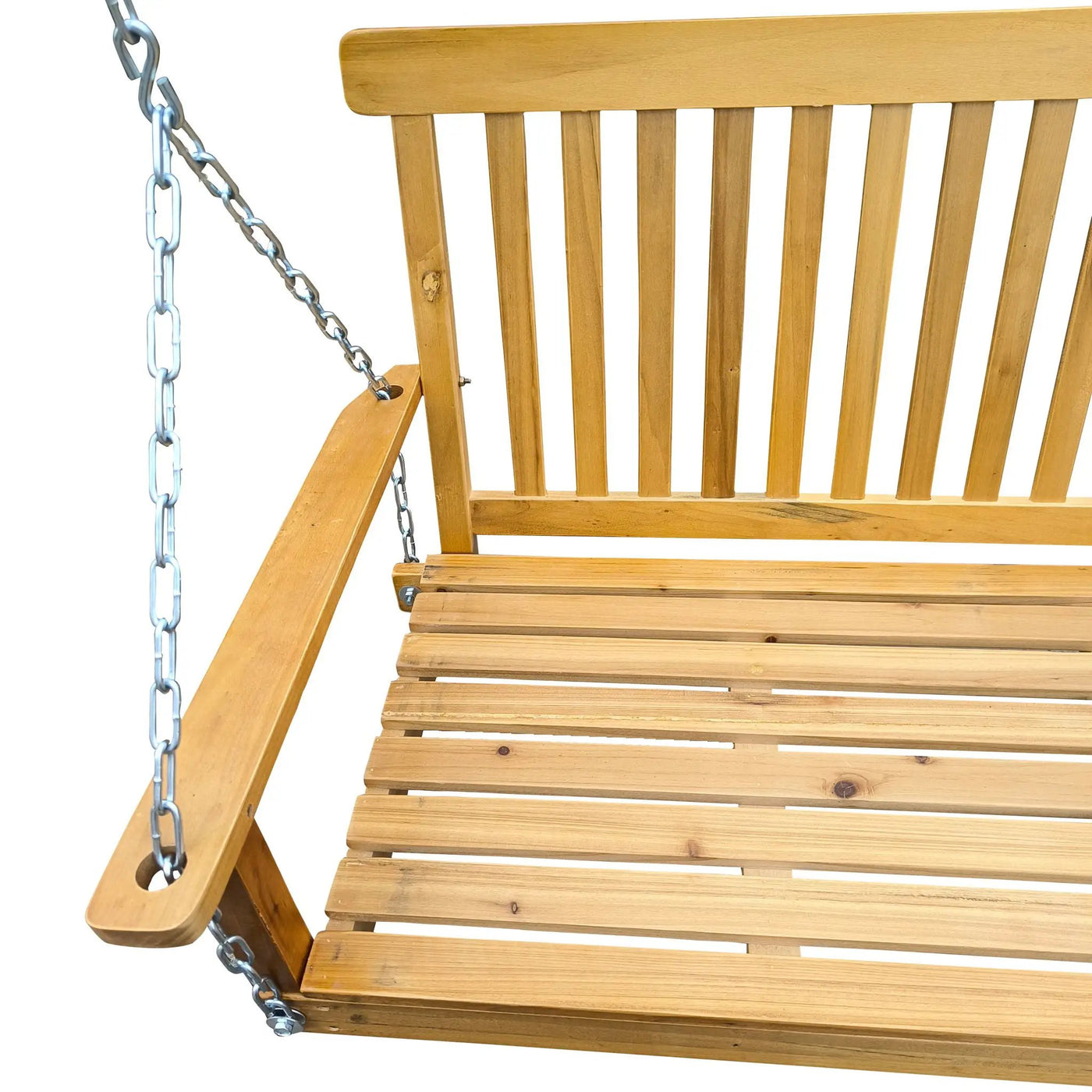 Front Porch Swing With Armrests For Outdoor Patio, Garden Yard, Backyard Or Sunroom by Unique Piece Furniture