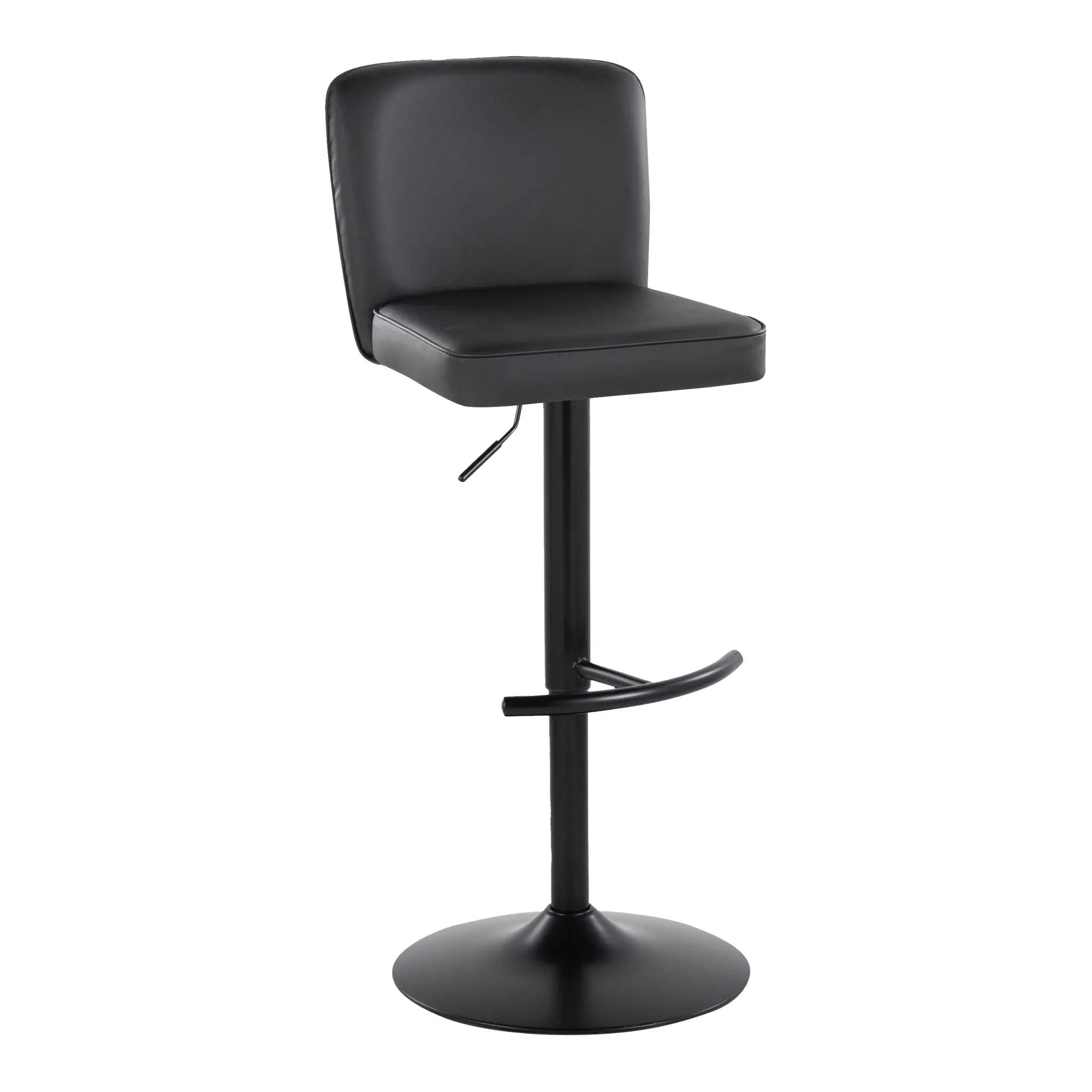 Henry - Contemporary Adjustable Barstool & Swivel With Rounded T Footrest (Set of 2) by Unique Piece Furniture