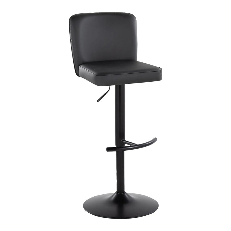 Henry - Contemporary Adjustable Barstool & Swivel With Rounded T Footrest (Set of 2) by Unique Piece Furniture