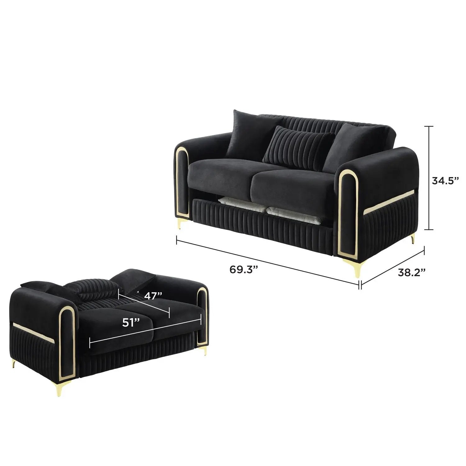 Ruby - Loveseat by HouseOfZazla