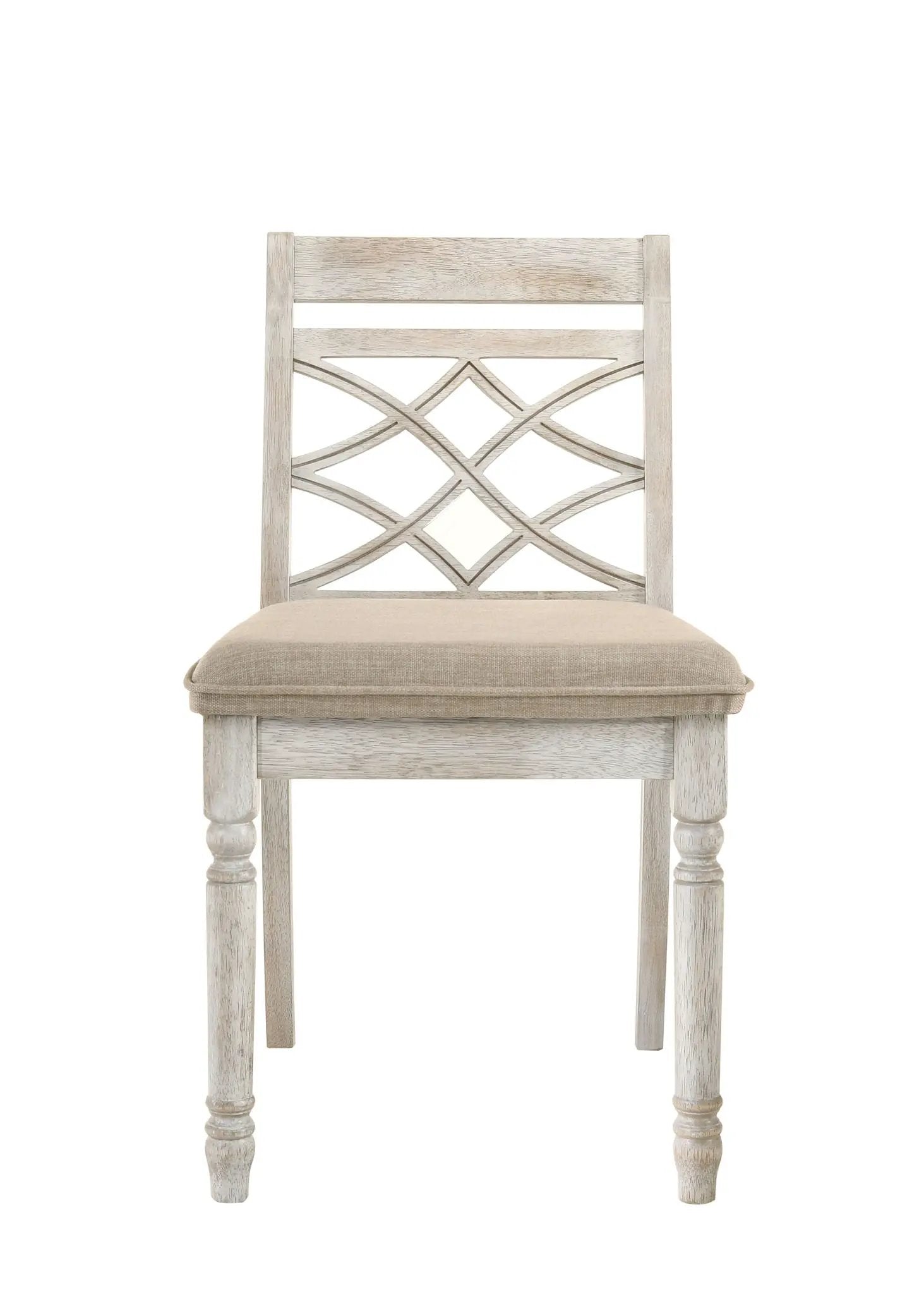 Havanna - Wide Chair With Cushion (Set of 2) - Off White by HouseOfZazla