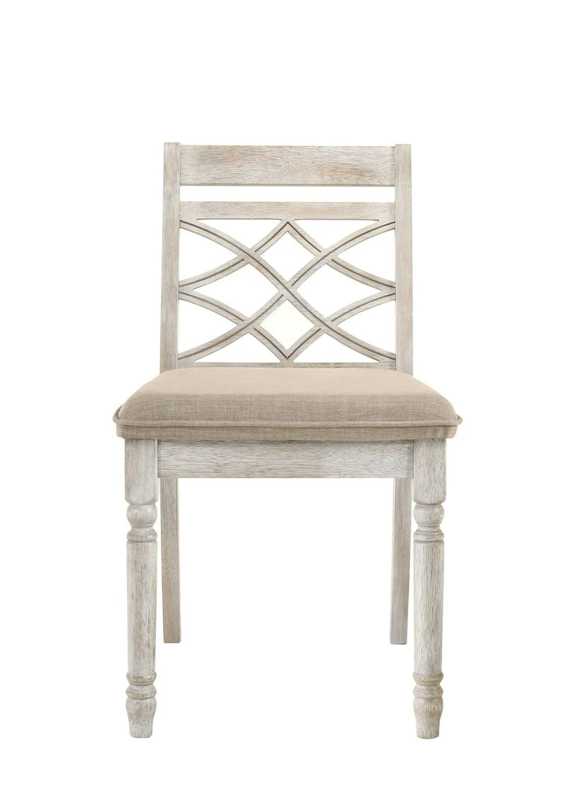 Havanna - Wide Chair With Cushion (Set of 2) - Off White by HouseOfZazla