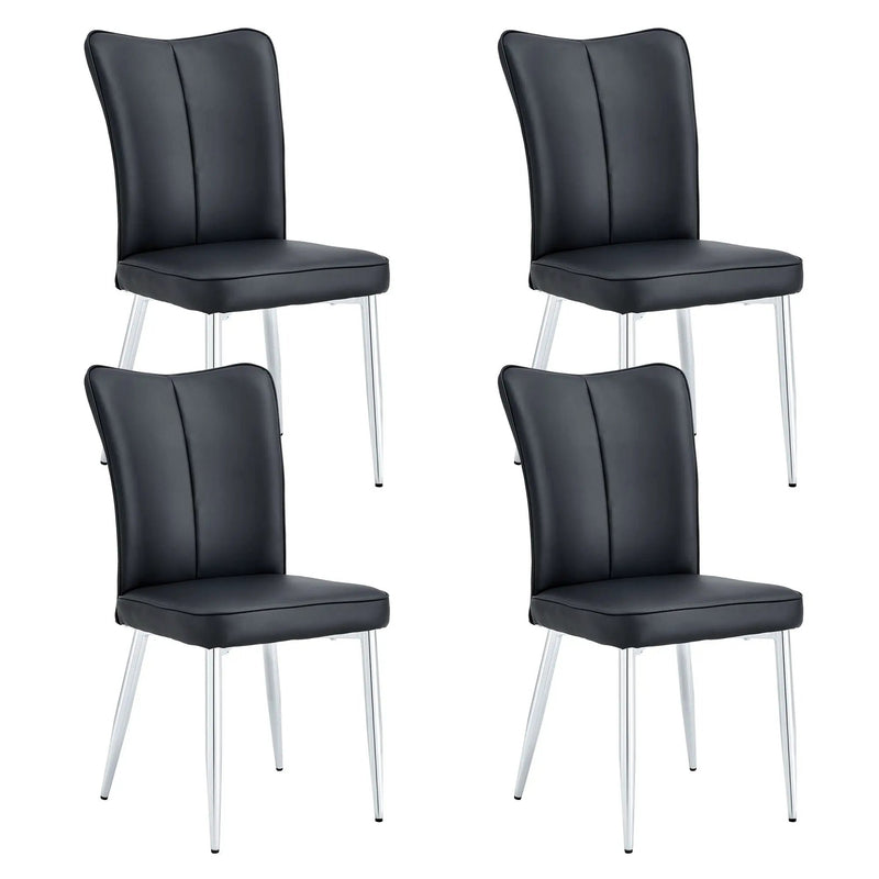 Modern Minimalist Dining Chairs With Metal Legs by Unique Piece Furniture