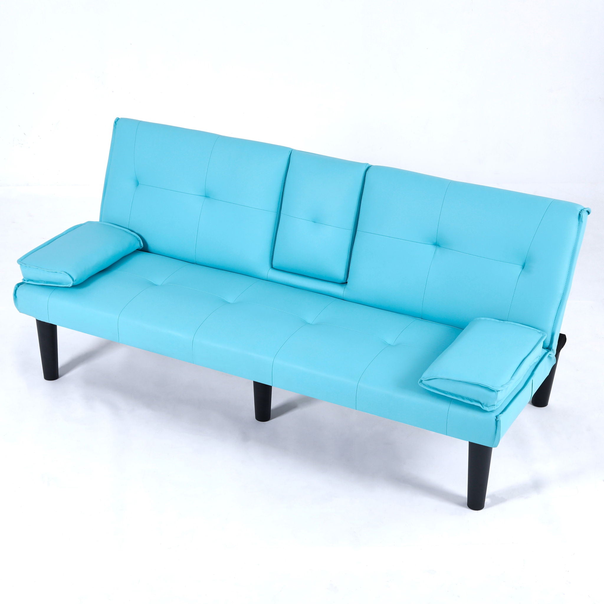 Sofa Bed With Foldable Design And Cup Holder by HouseOfZazla