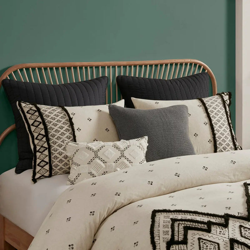 Full/Queen 3 Piece Flax and Cotton Blended Duvet Cover Set by HouseOfZazla