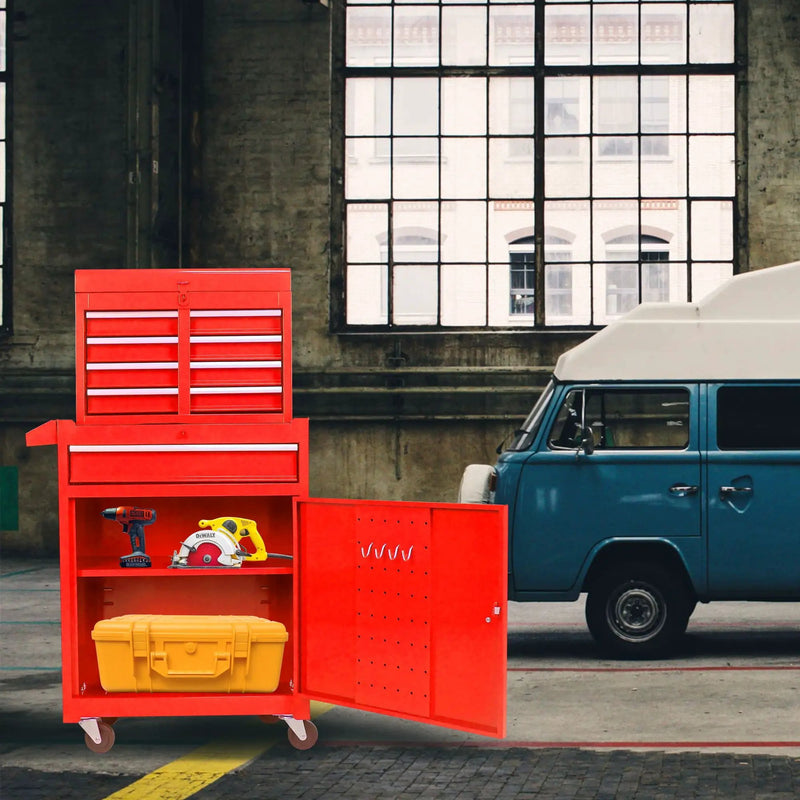 High Capacity Rolling Tool Chest With Wheels And Drawers, Storage Cabinet by HouseOfZazla