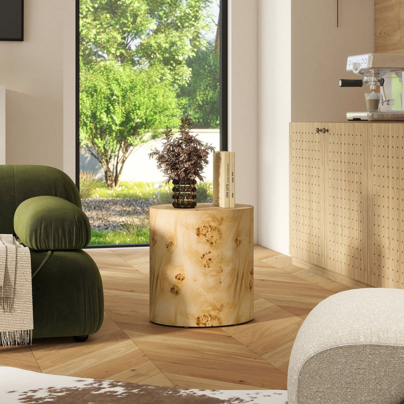 Nebula - Accent Oval Pillar Side Table by Unique Piece Furniture