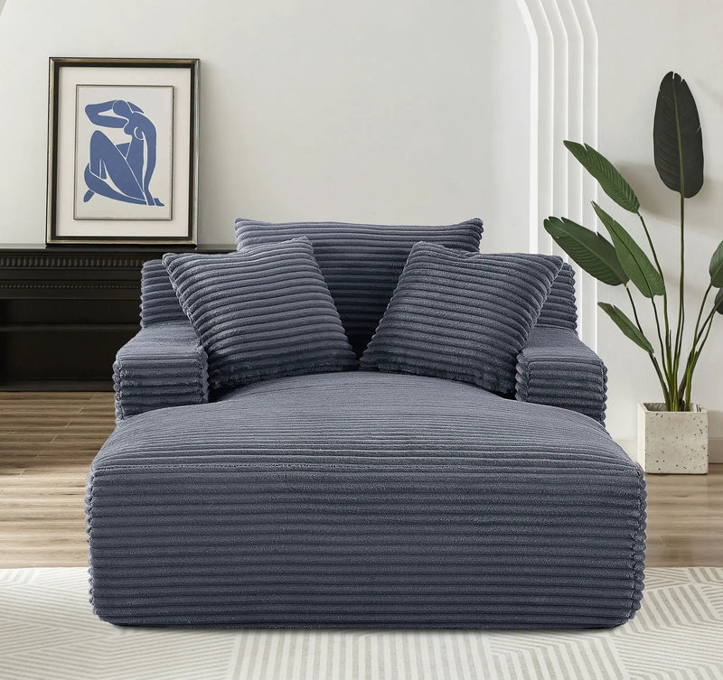 Cloudline - Oversized Chaise Lounge, Modern Comfy Couch With Full Foam Cushioning, Cozy Sleeper Sofabed by HouseOfZazla