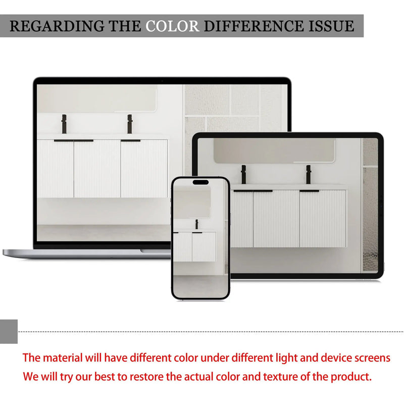 Contemporary Wall Mounted Bathroom Vanity With Soft Close Doors by Unique Piece Furniture