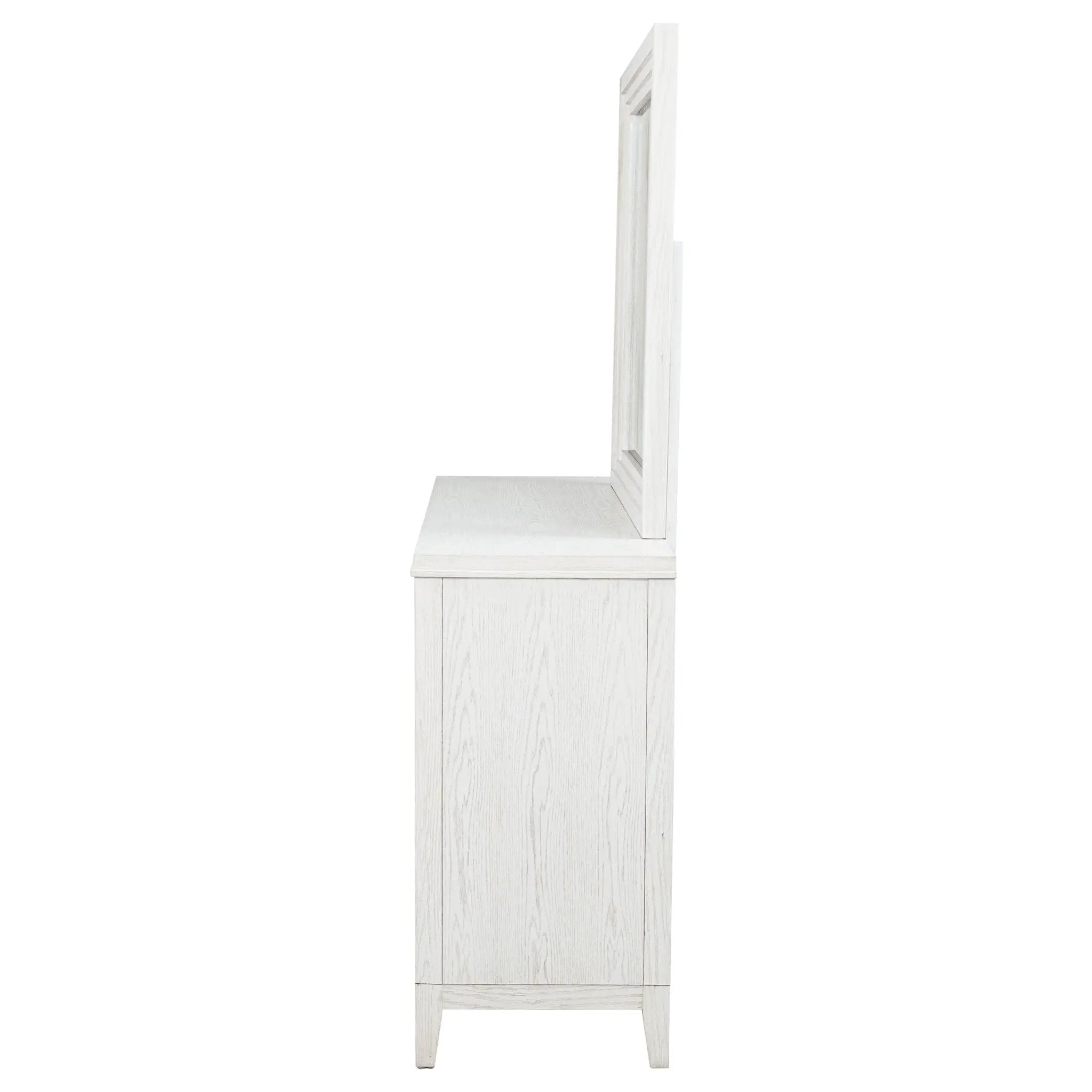 Marielle 6-drawer Dresser with Mirror Distressed White by Unique Piece Furniture