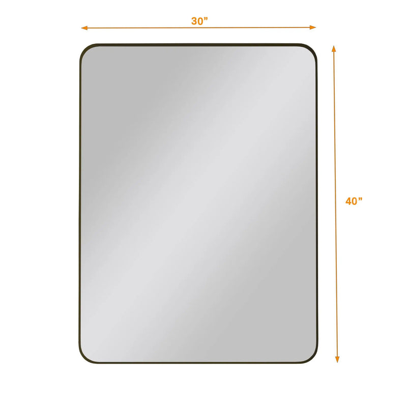 Wall Mirror Rectangular Mirror Metal Framed Mirror Vanity Mirror Dressing Mirror, For Bathroom, Living Room, Bedroom by Unique Piece Furniture