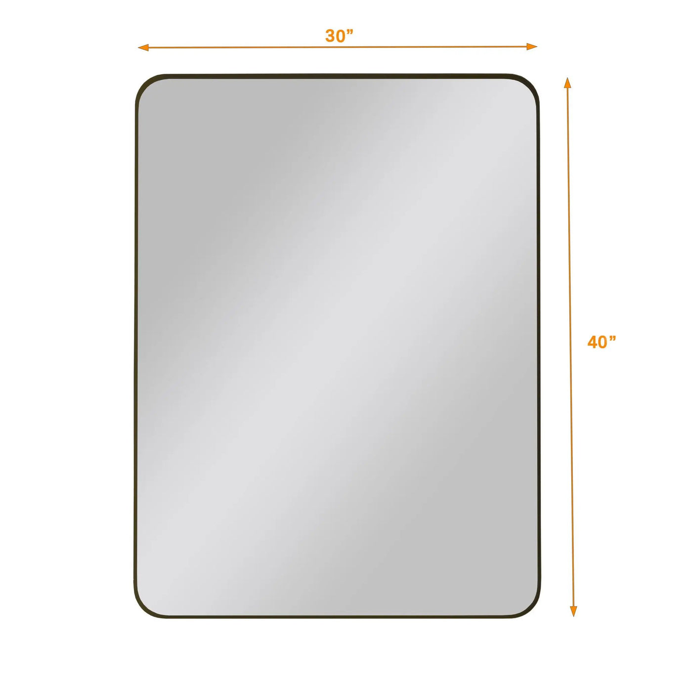 Wall Mirror Rectangular Mirror Metal Framed Mirror Vanity Mirror Dressing Mirror, For Bathroom, Living Room, Bedroom by Unique Piece Furniture