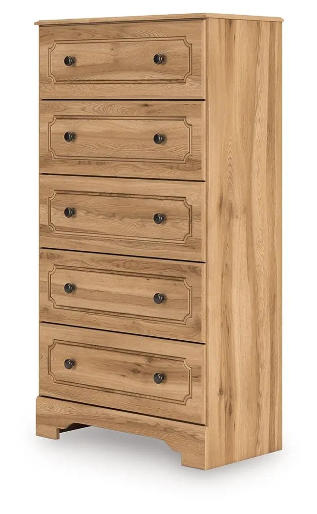 Aleaport - Five Drawer Chest - Warm Brown by Unique Piece Furniture
