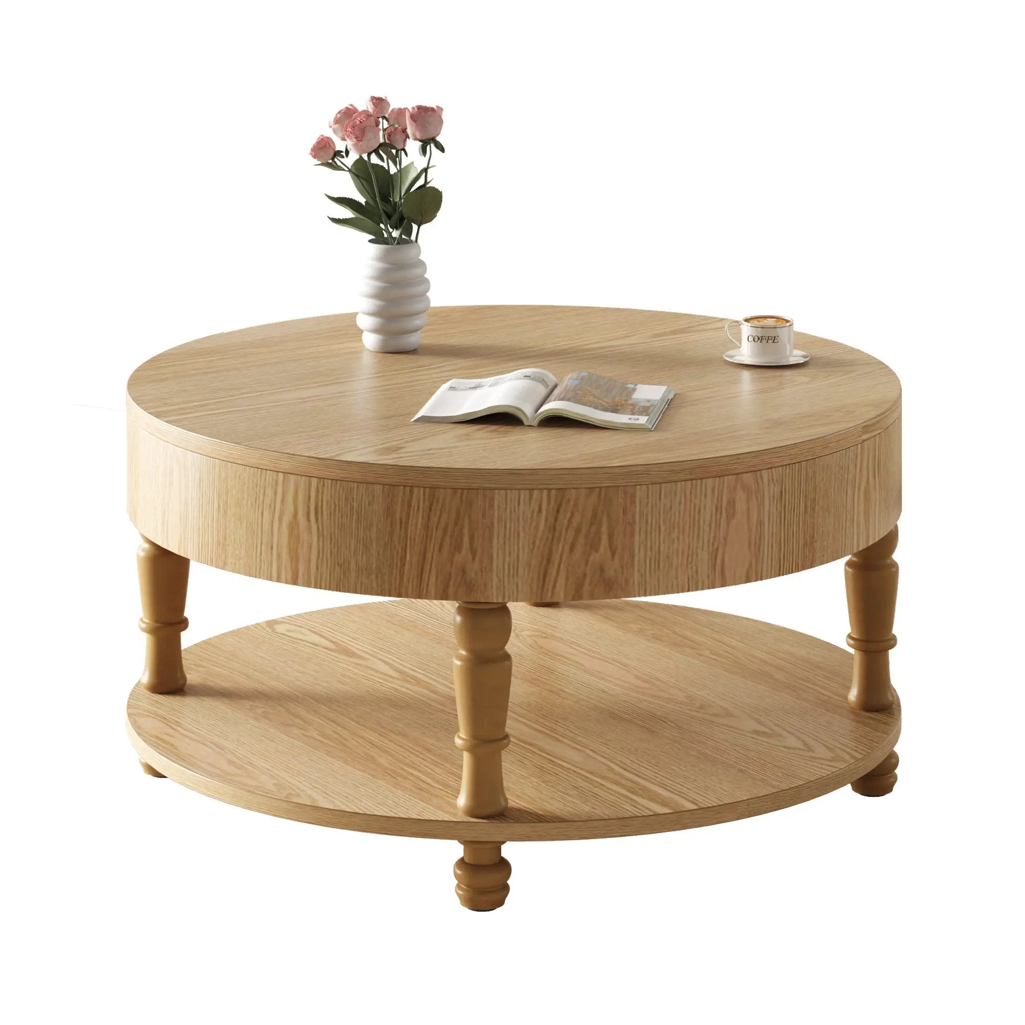 Coffee Table with Dual Storage for Living Room by HouseOfZazla