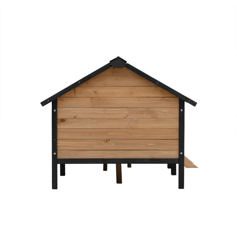 Outdoor Large Wooden Cabin House Style Dog Kennel with Porch by HouseOfZazla