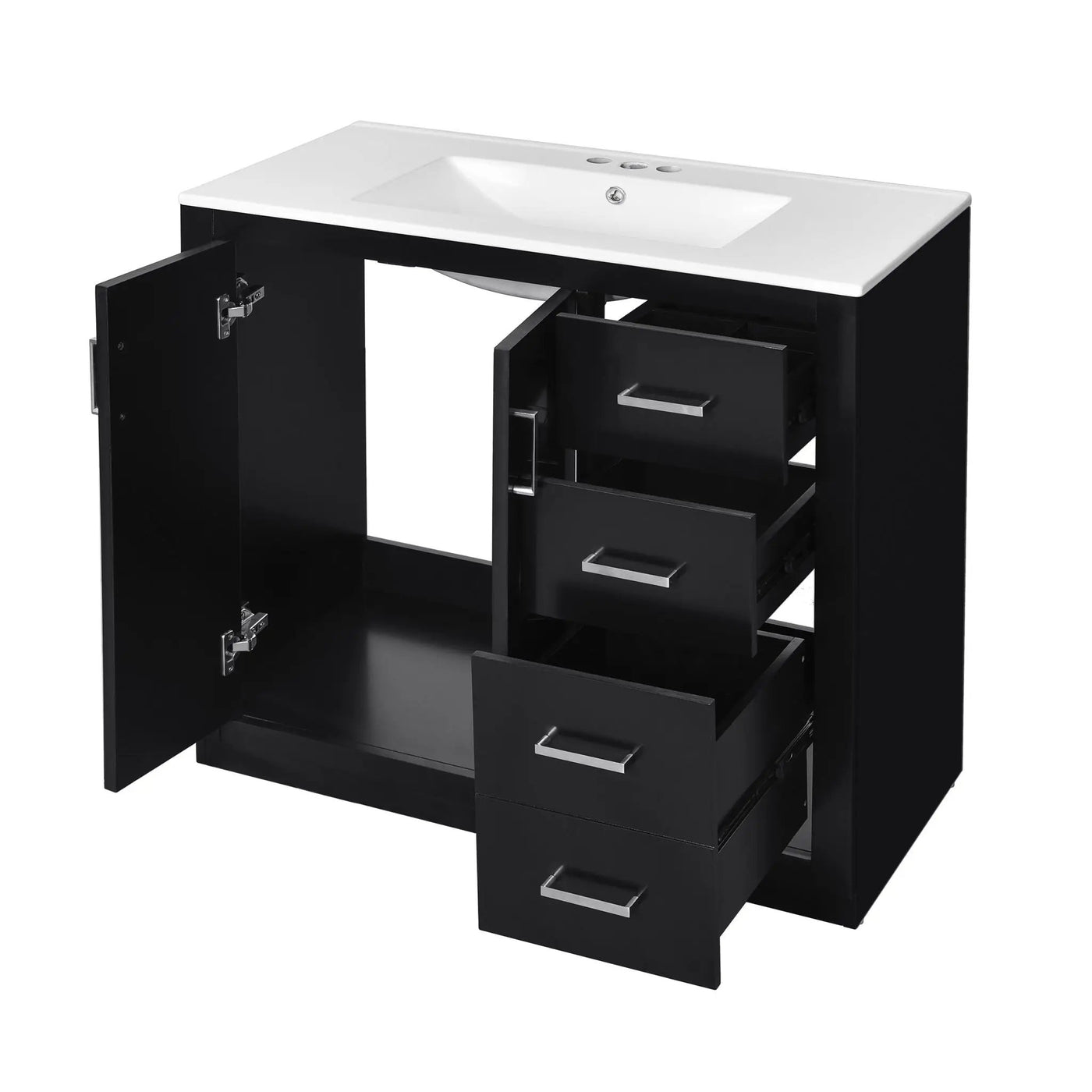 Bathroom Vanity With Sink Combo, Storage Cabinet, Freestanding Set With 3 Drawers & Soft Closing Doors by Unique Piece Furniture