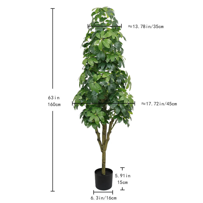 Realistic Faux Tree With Lifelike Foliage For Indoor And Outdoor Use - Green by Unique Piece Furniture