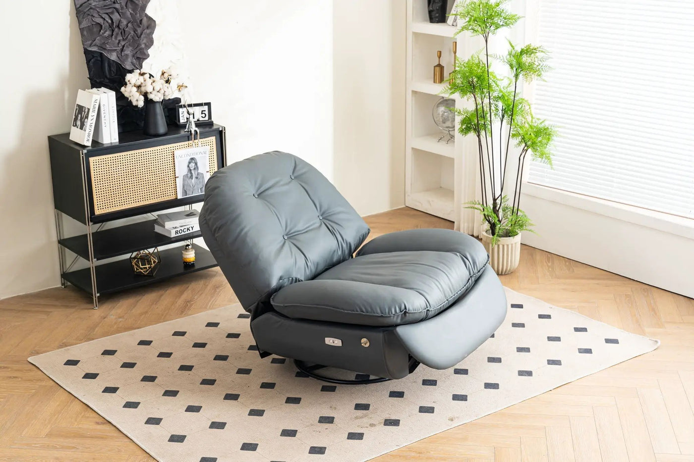 Power Recliner Swivel Glider USB Charger With tooth Music Player, Sleep, Working, Game And Leisure by HouseOfZazla