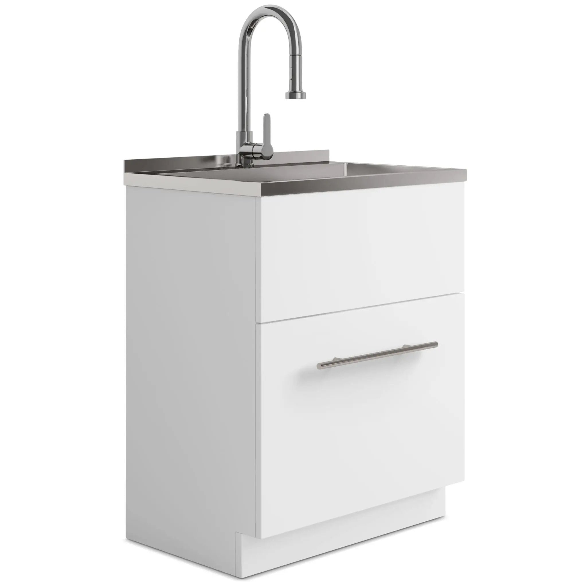 Metro - Laundry Cabinet & Faucet And Stainless Steel Sink by Unique Piece Furniture