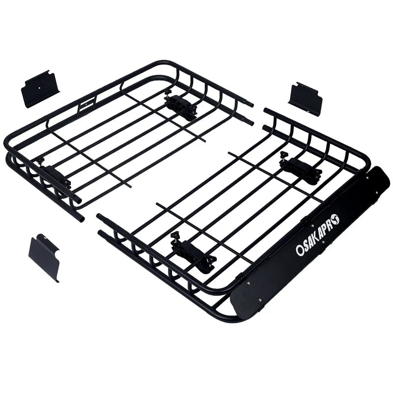 Motoring Rooftop Cargo Carrier Basket Steel Universal Fit Roof Rack by HouseOfZazla