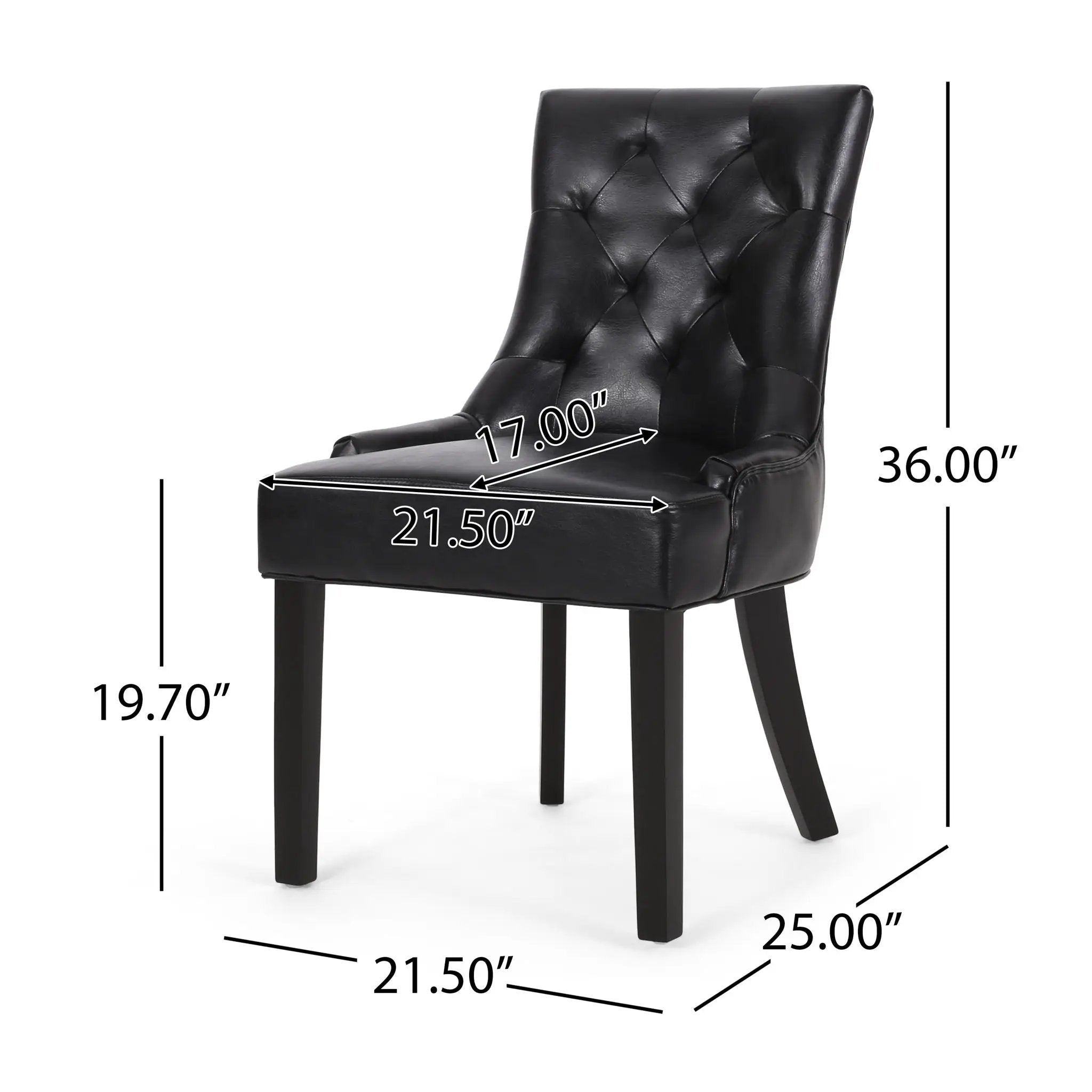 Cheney Contemporary Dining Chair Tufted Upholstery (Set of 2) by HouseOfZazla