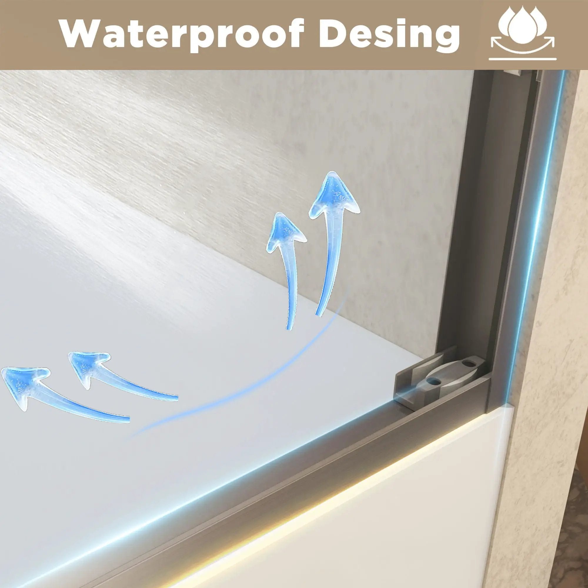 Double Sliding Shower Door With Explosion Proof Film