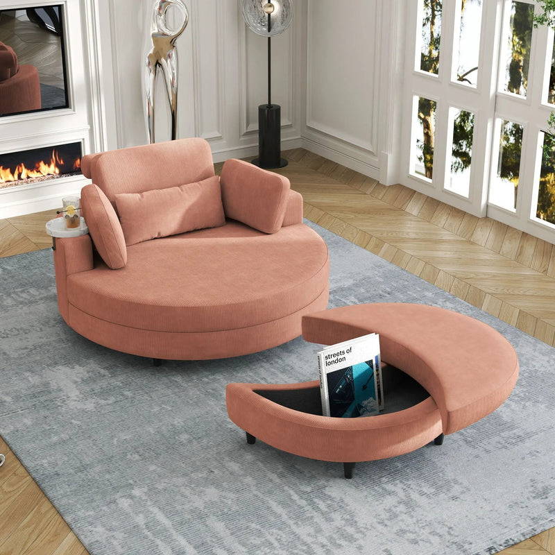 Sofa With Two Throw Pillows And A Waist Pillow With An Extra Tray For Comfortable Seating In Small Apartment Bedrooms by HouseOfZazla