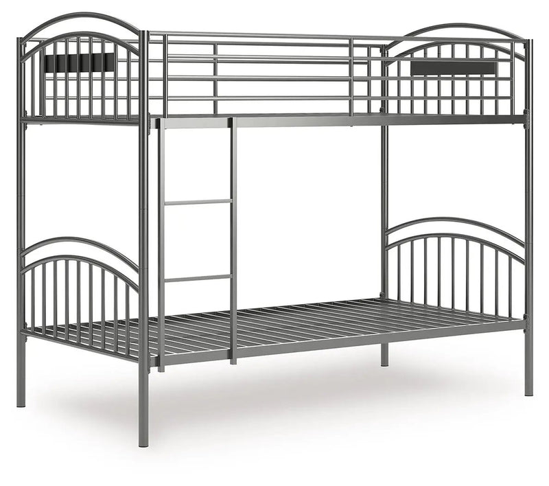 Lanceburg - Twin/Twin Bunk Bed With Ladder - Gray by Unique Piece Furniture