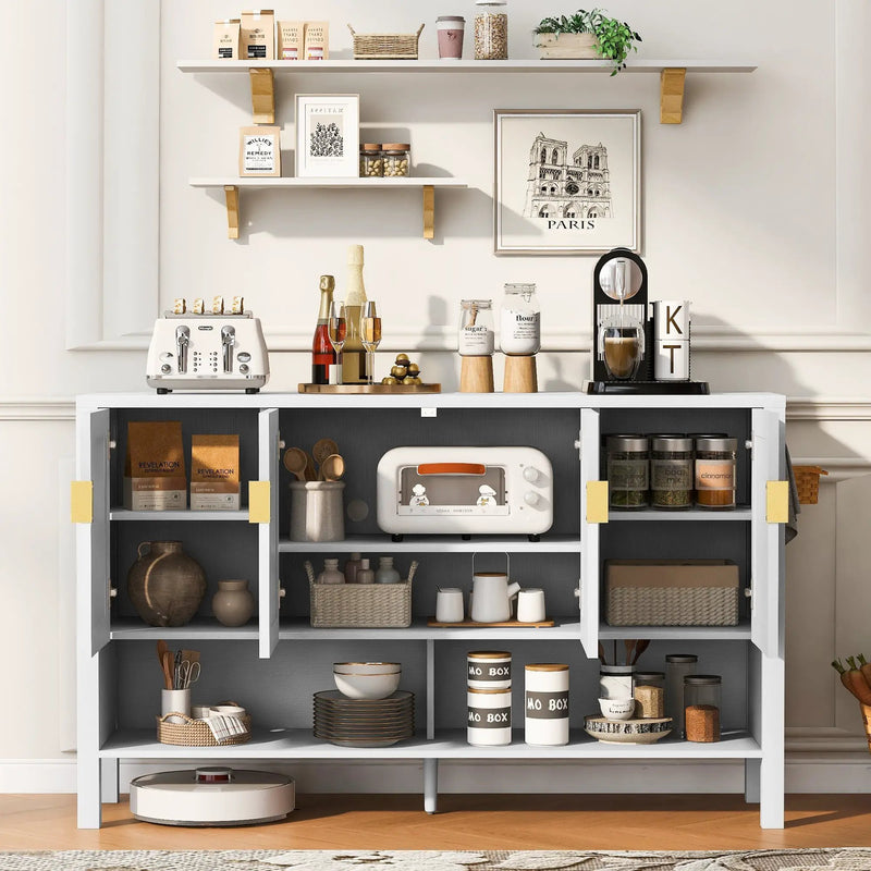 U_STYLE 55.1'' Storage Sideboard with 4-Doors by HouseOfZazla