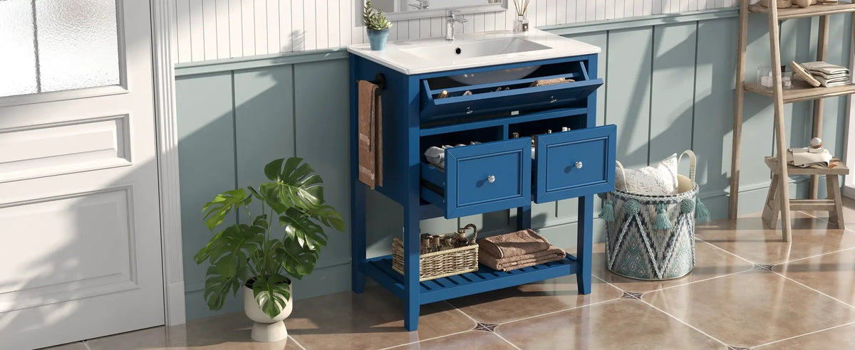 30" Navy Blue Bathroom Vanity by HouseOfZazla