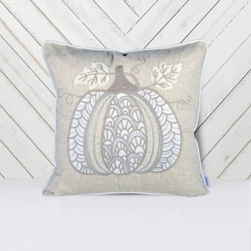 Lace Embroidered Pumpkin Throw Pillow – Set of 2 by HouseOfZazla