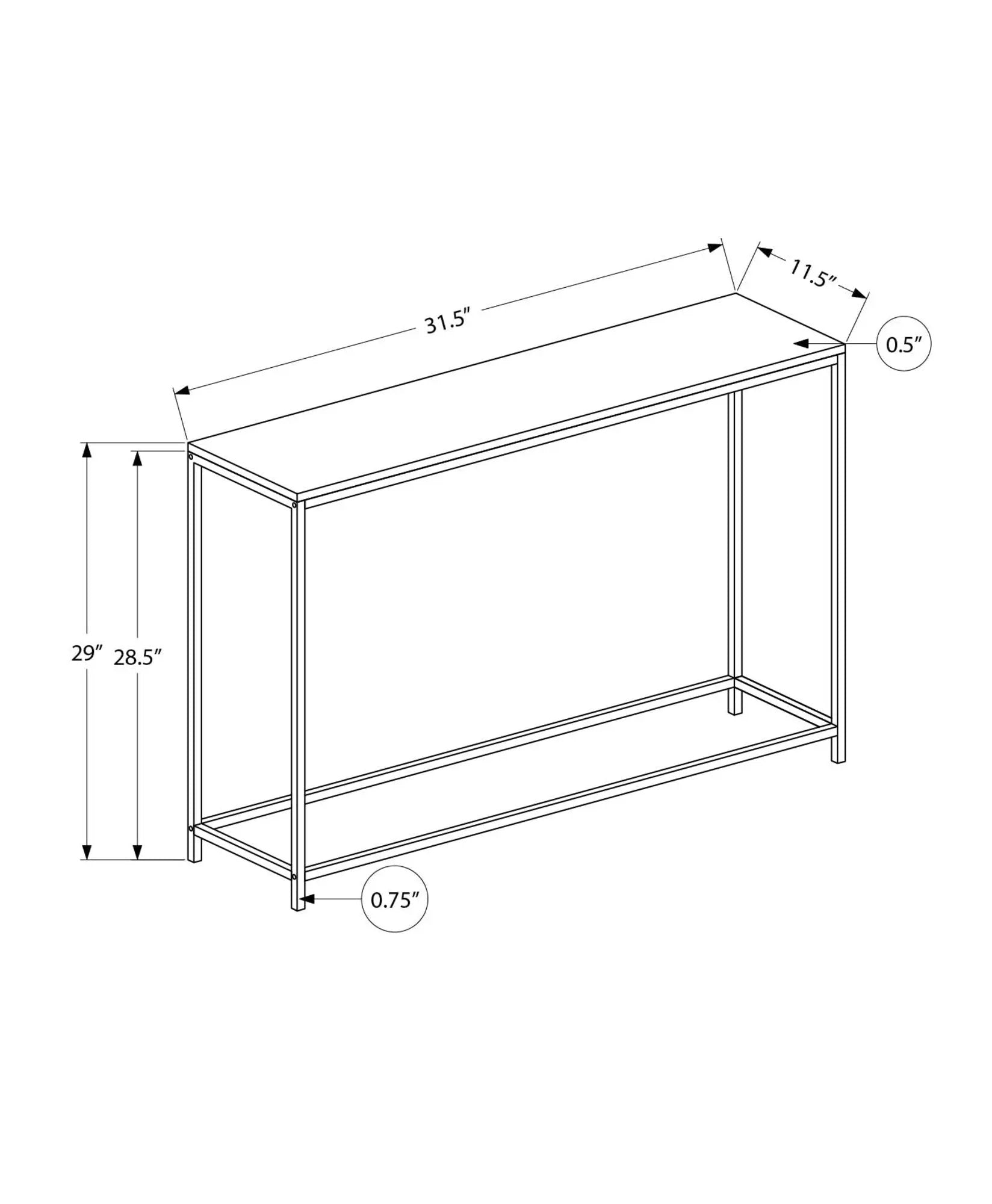 Accent Console Table For Entryway, Contemporary & Modern Design by Unique Piece Furniture