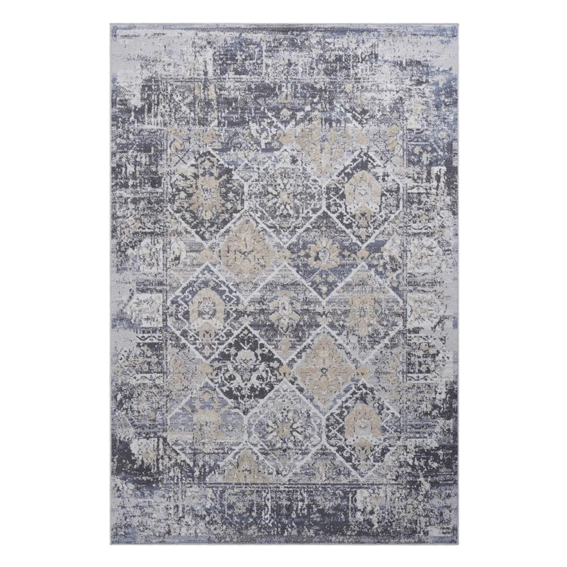 Payas - 6' X 9' Traditional Area Rug - Gray / Blue by HouseOfZazla