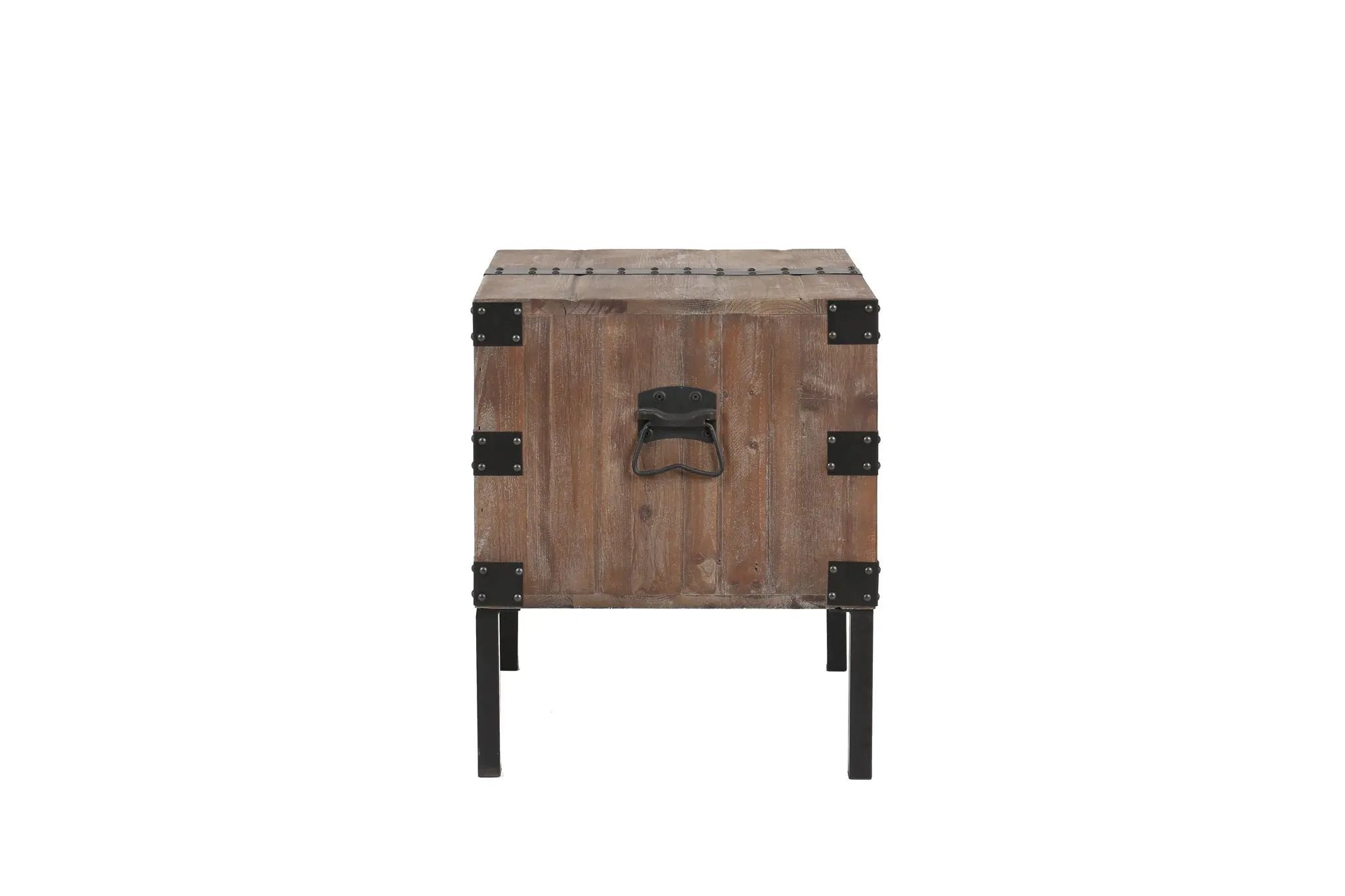 Trunk Table And Side Table With Large Storage Dress Up Your Liviing Room (Set of 3) - Antique Gray by HouseOfZazla