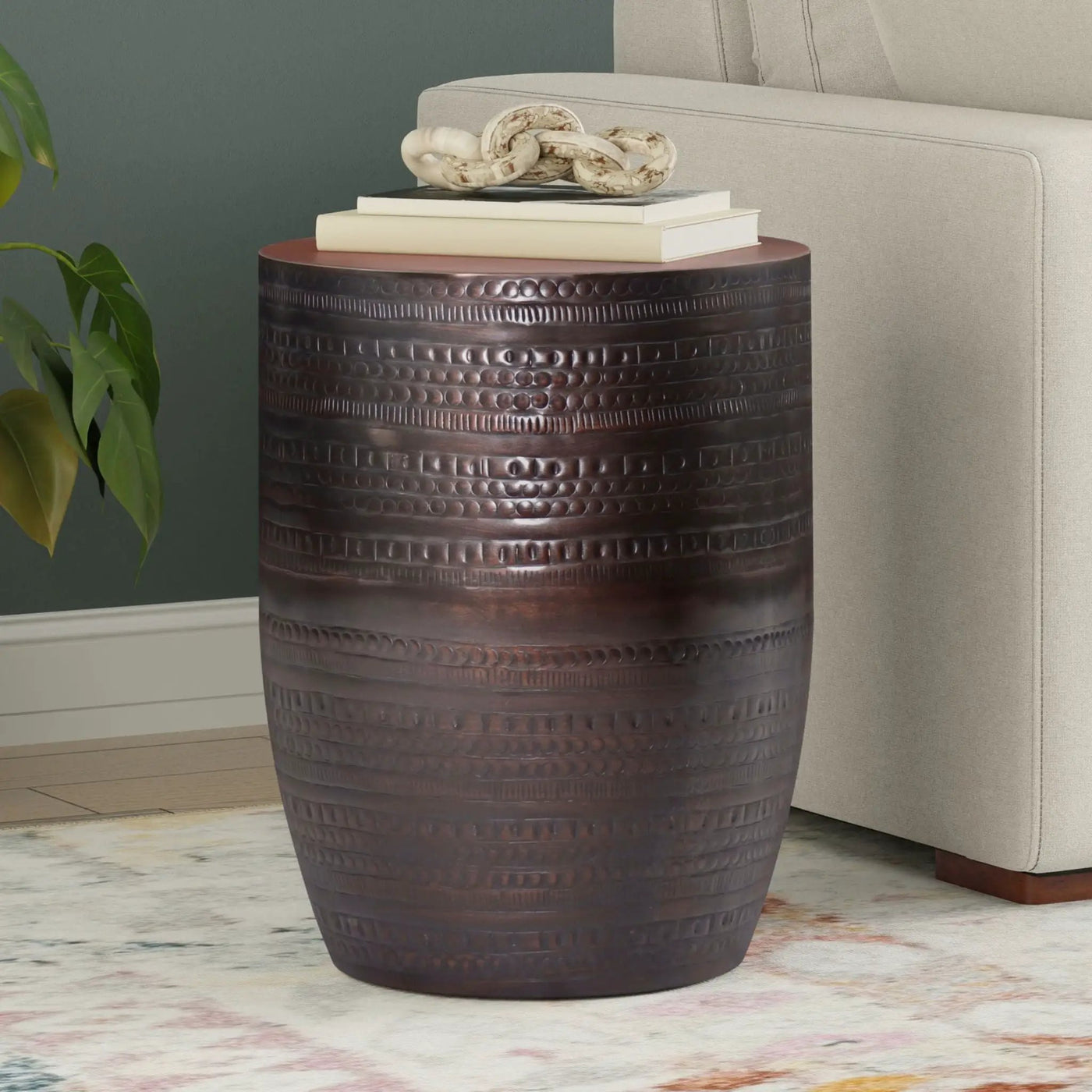 Johnsen - Handcrafted Large Metal Accent Table by Unique Piece Furniture
