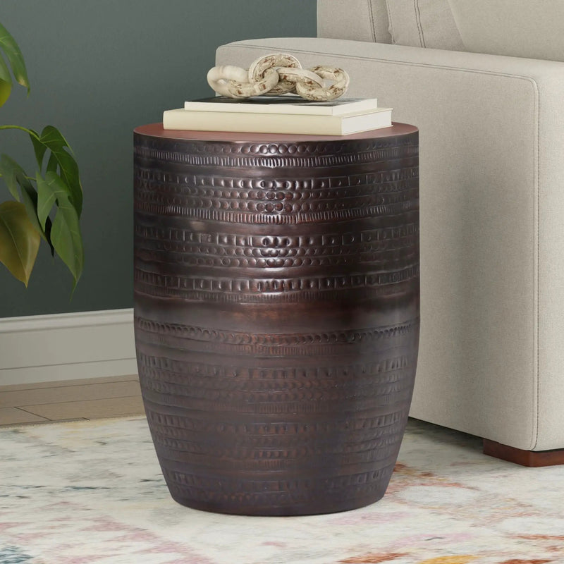 Johnsen - Handcrafted Large Metal Accent Table by HouseOfZazla