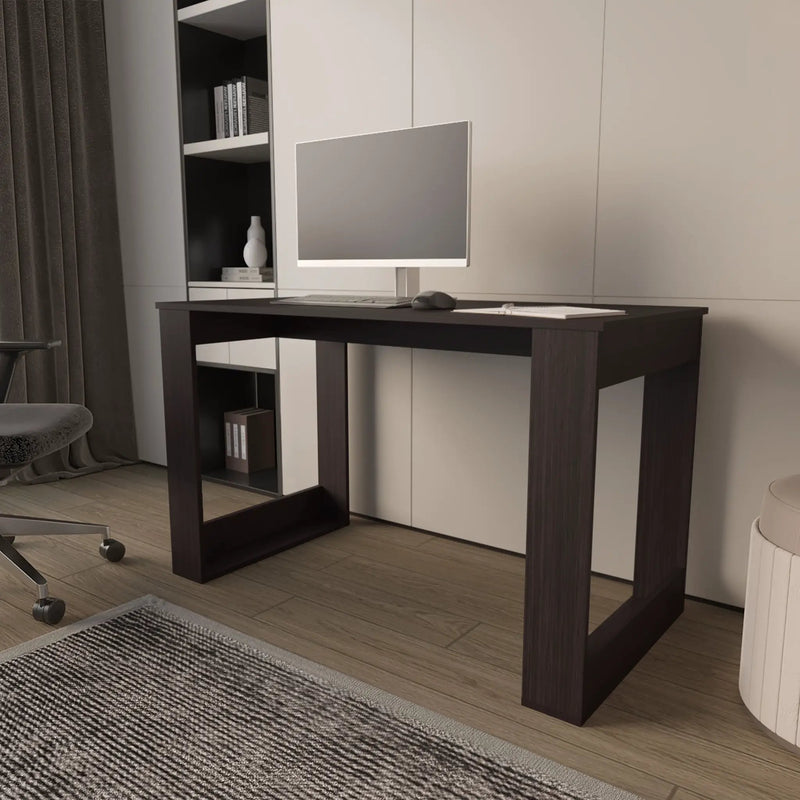 Aurora Writing Computer Desk with Ample Work Surface, Wengue by HouseOfZazla