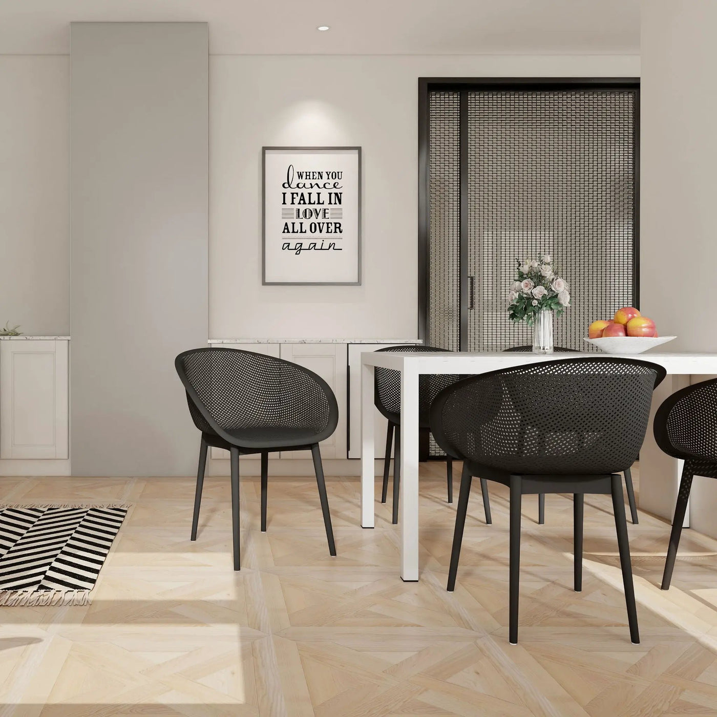 2 Piece Durable Single Chair With Hollow Out Design by HouseOfZazla