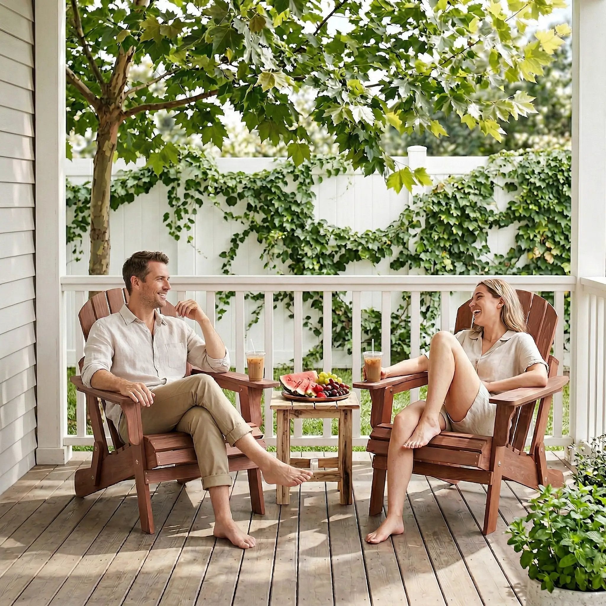 Oversize Outdoor Folding Adirondack Chair, Patio Chair For Garden by HouseOfZazla