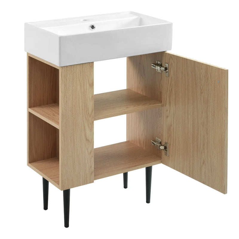 Bathroom Vanity, Combo Cabinet, Bathroom Storage Cabinet, Single Ceramic Sink by HouseOfZazla