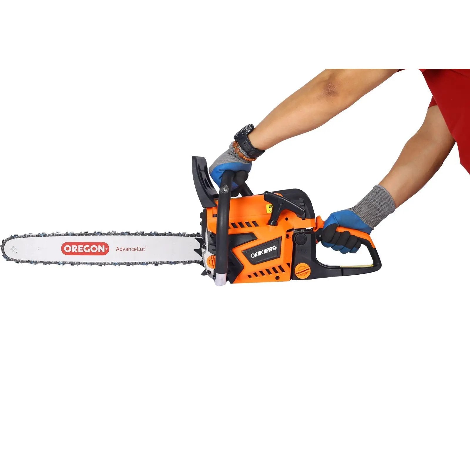 52Cc Gasoline Chainsaw With 20" Oregon Bar And Chain For Wood Cutting Plastic - Orange by HouseOfZazla